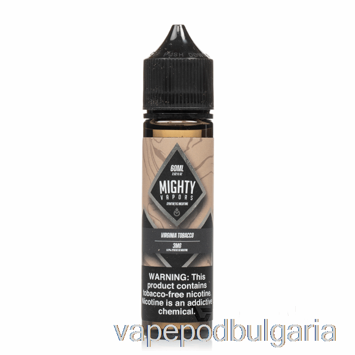 Vape 10000 Дръпки Virginia Tobacco - Mighty Vapors - 60ml 0mg